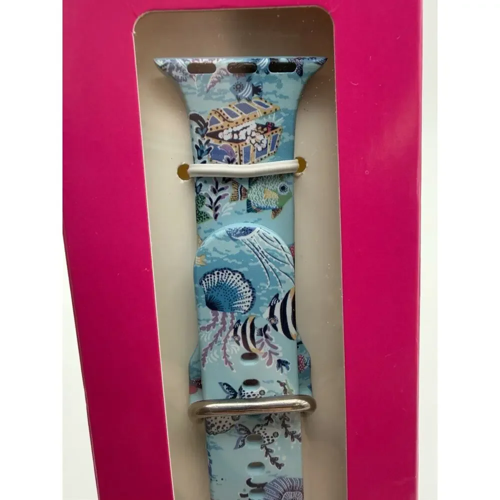 Vera Bradley Apple Watch Silicone Ocean Fish Blue SM MED 38mm-40mm
